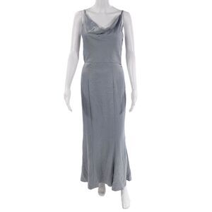 Chi Chi Womens Cowl Neck Spaghetti Strap Side Slit Dress Light Blue Size 4